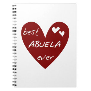 Carnet Red Heart Best Abuela Ever Dons