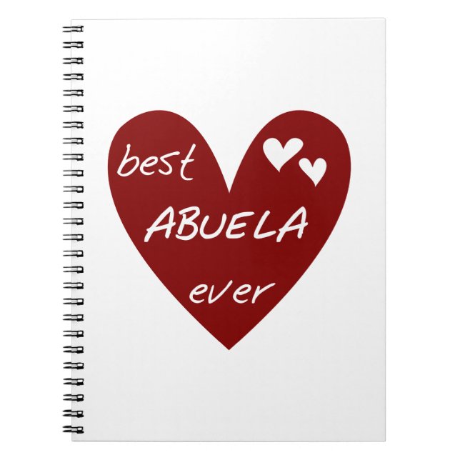 Carnet Red Heart Best Abuela Ever Dons (Devant)