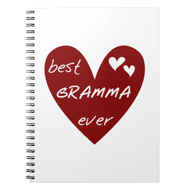 Carnet Red Heart Meilleur Cadeaux Gramma Jamais (Devant)
