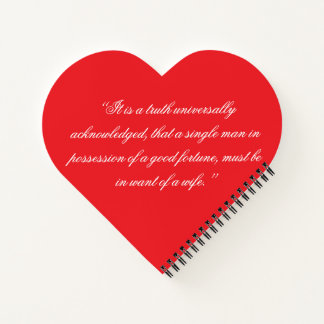 Carnet Red Heart Pride and Prejudice
