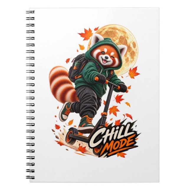 Carnet Red Panda Chill Mode School Notebook (Devant)