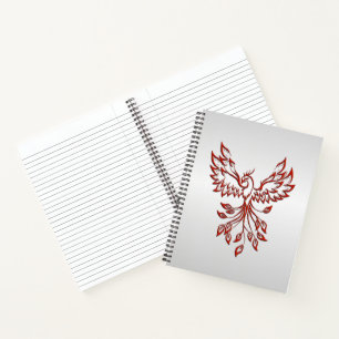 Carnet Red Phoenix se lève Silver