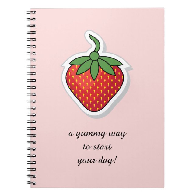 Carnet Red Sweet Strawberry - modifier l'expression (Devant)