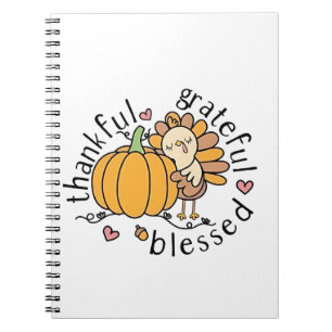 Carnet Réflexion Grateful Blessé Thanksgiving drôle