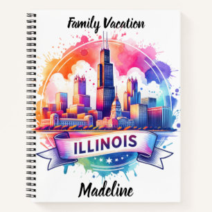 Carnet Réflexions colorées de l'Illinois