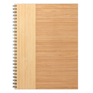 Carnet Regard du bois de grain de frontière en bambou