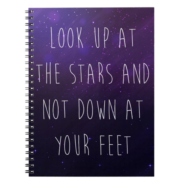 Carnet Regardez la citation de motivation d'étoiles (Devant)