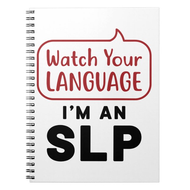 Carnet Regardez votre langue Je suis un SLP (Devant)