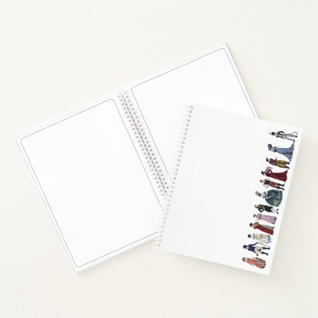 Carnet Regency Fashion Historique Jane Austen 8,5x11 (Intérieur)