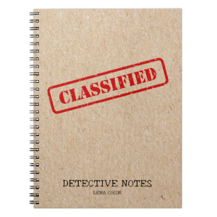 Carnet Registre des affaires criminelles Retro Kraft