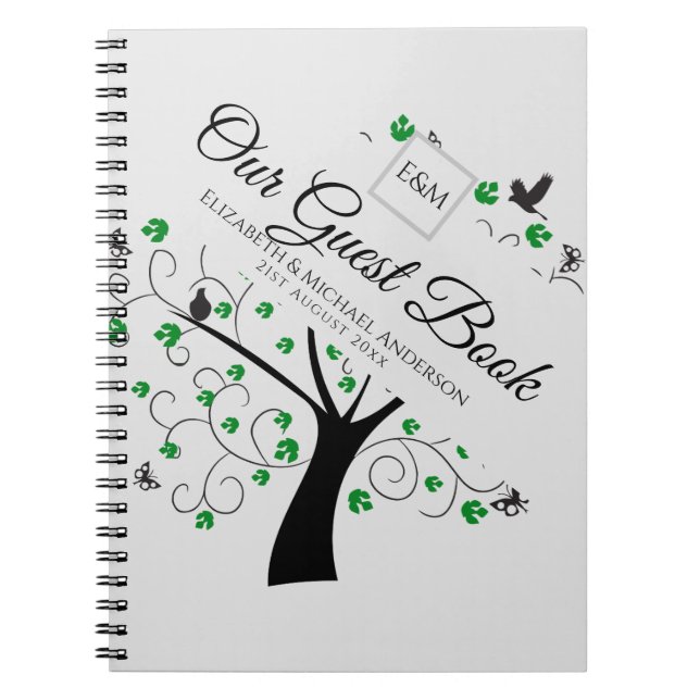 Carnet Registre des invités Arbre de Vie Mariage Mémorial (Devant)