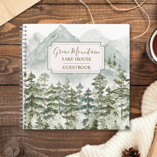 Carnet Registre des invités de chalet de montagne de forê