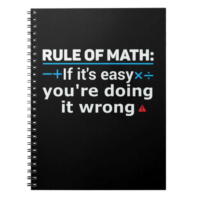 Carnet Règle de calembour de maths (Devant)