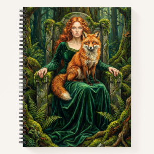 Carnet Reine celtique de la forêt Art Fantastique Renard 