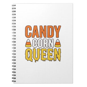 Carnet Reine de Candy Corn Design de T-Shirt Halloween Vi