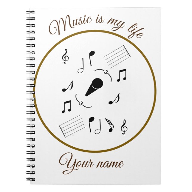 Carnet Remarques musicales et personnalisation du texte (Devant)