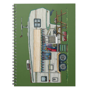 Carnet Remorque mignonne de voyage de campeur de