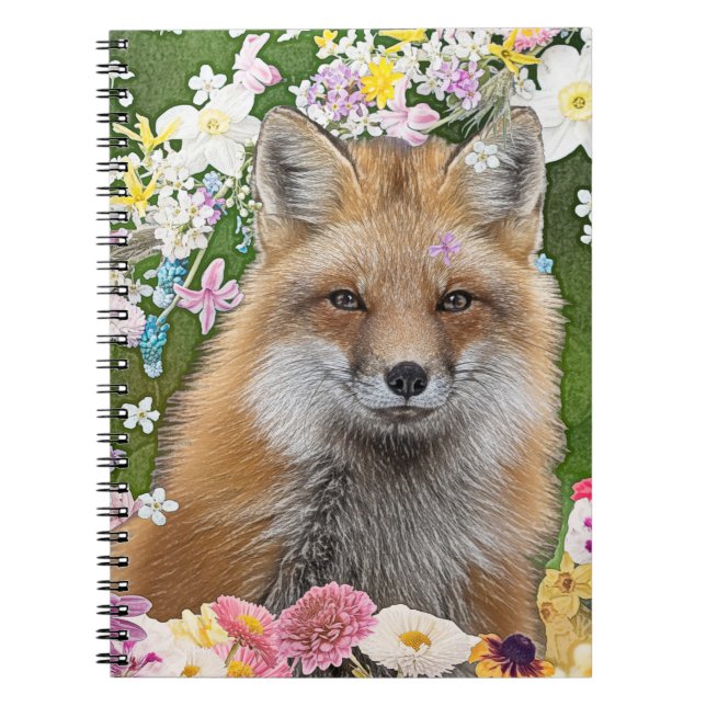 Carnet Renard Fairytale dans le champ des fleurs (Devant)