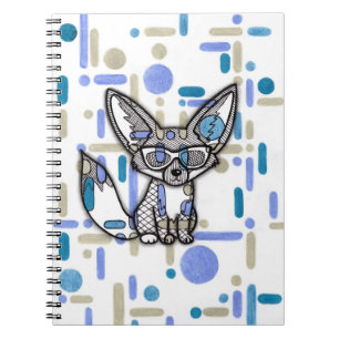 Carnet Renard Fennec Cool avec Lunettes de Soleil Spi Géo