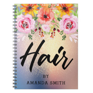 Carnet Rendez-vous floral moderne de cheveux de parties