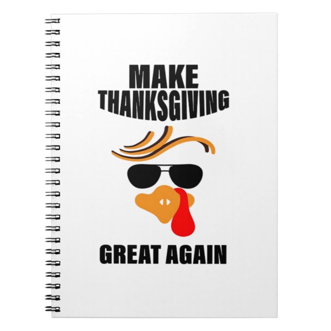 Carnet Rendre Thanksgiving super à nouveau, Drôle Turquie (Devant)