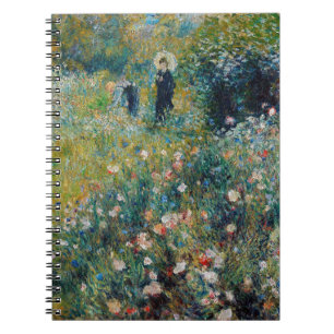 Carnet Renoir - Femme avec un parasol dans un jardin