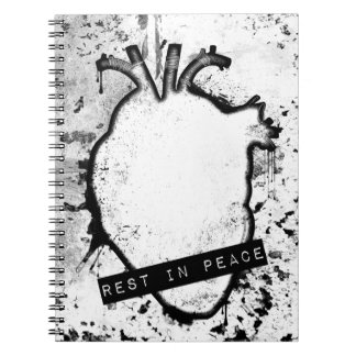 Carnet reposer en paix coeur anatomique