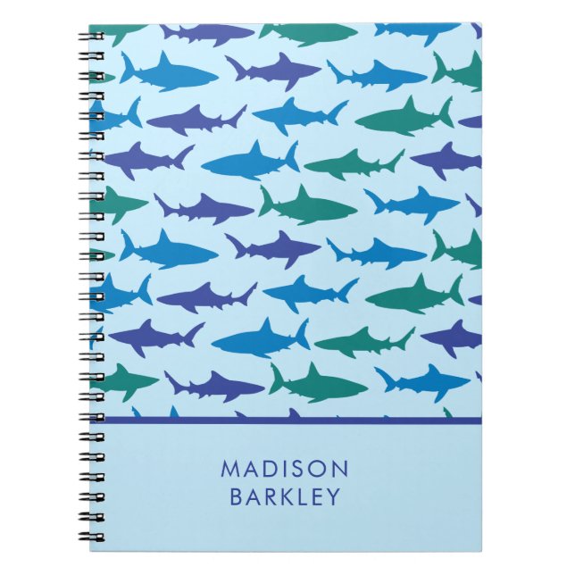 Carnet Requins bleus mignons Enfants (Devant)