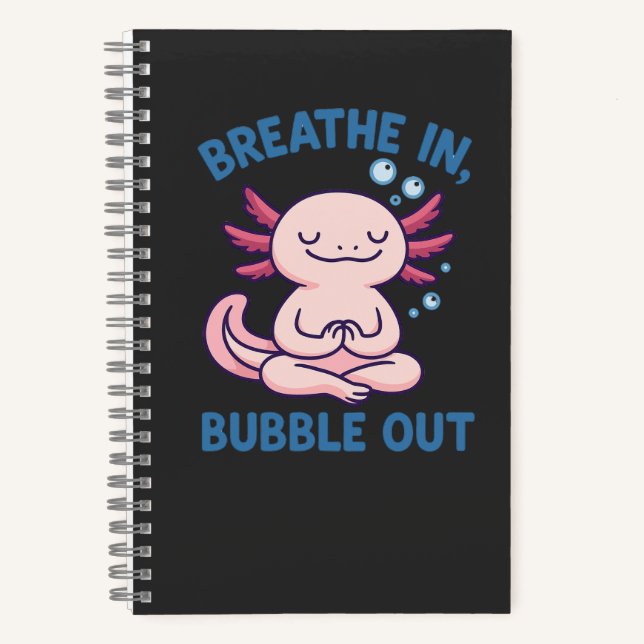 Carnet Respire En Bubble Axolotl Yoga (Recto)