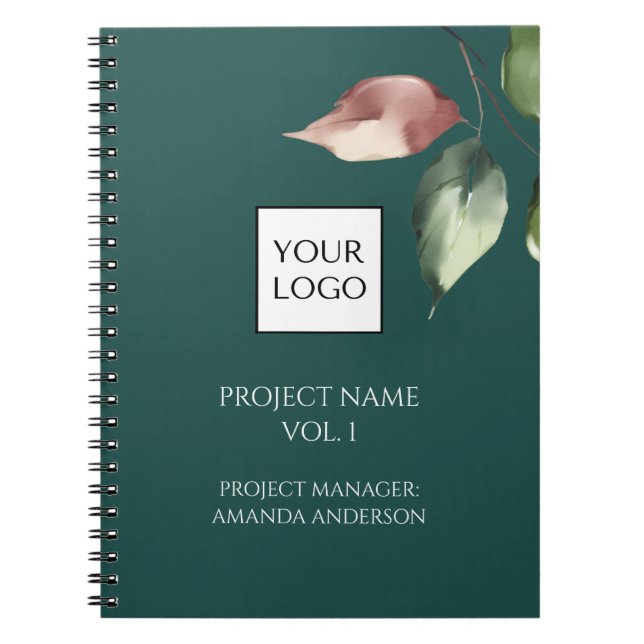 Carnet Responsable de projet logo Hunter Green  (Devant)