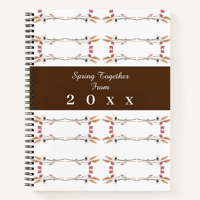 Carnet Ressort ensemble Plan Floral (Devant)