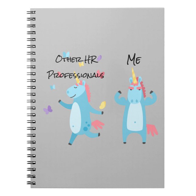 Carnet Ressources humaines HR Unicorn Funny (Devant)