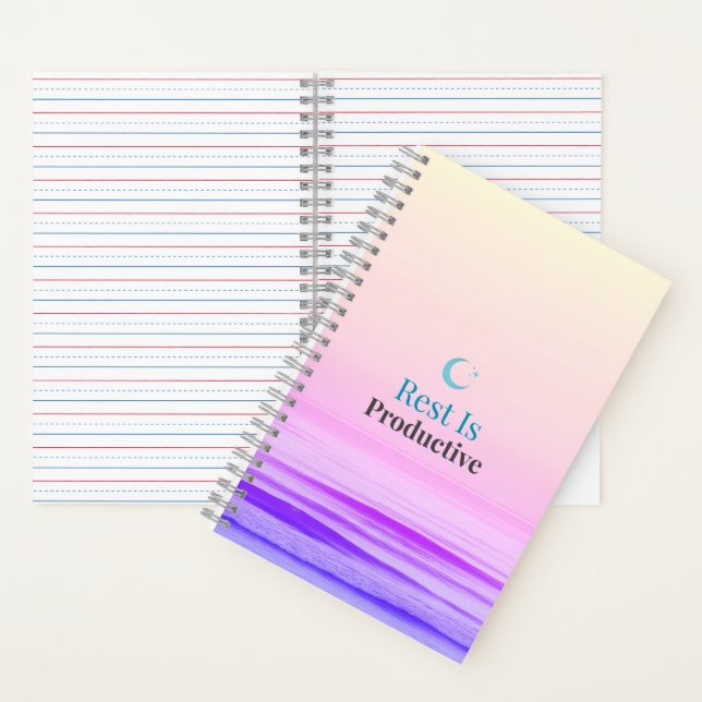Carnet Rest Is Productive – Minimal Motivational Notebook (À l'intérieur)