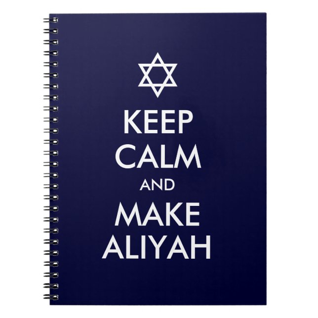 Carnet Restez Calme Et Faites De L'Aliyah (Devant)