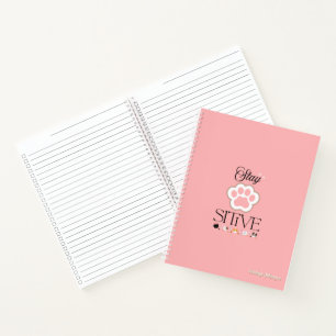 Carnet Restez Pawsitive Cute Puns pour animaux de compagn