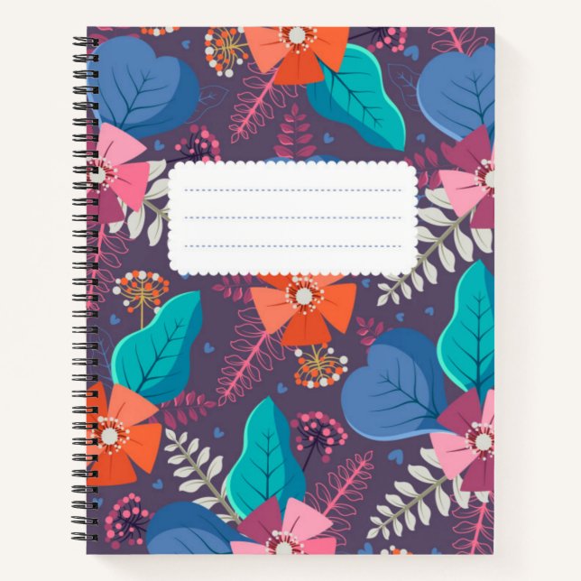 Carnet Retour à l'école avec feuilles d'automne - Noteboo (Devant)
