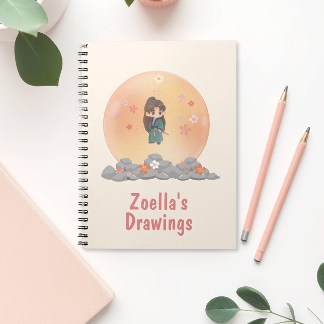 Carnet Retour à l'école Style Anime Kawaii (Cute Girly Anime Girl Japanese Style Notebook)