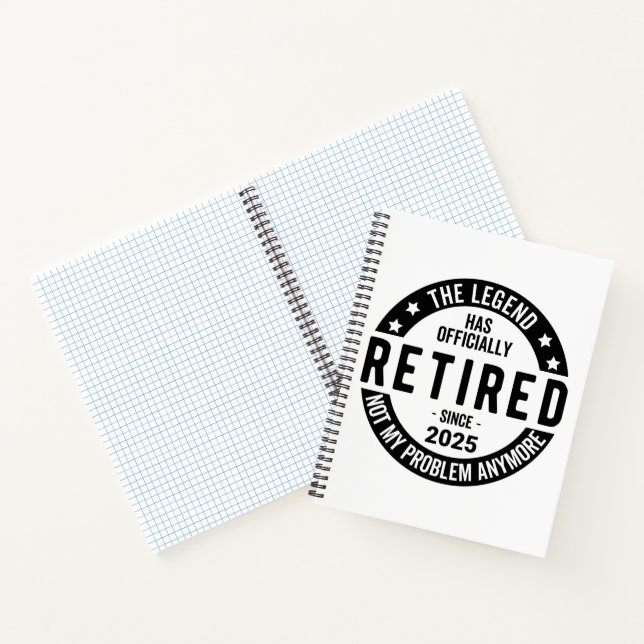 Carnet Retraité 2025 Plus mon problème - Retraite (Intérieur)