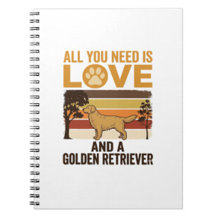 Carnet Retriever doré Tout ce dont vous avez besoin est d