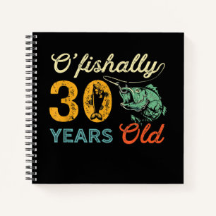 Carnet Retro 30th Birthday Fishing Gift Turning 30 Bass