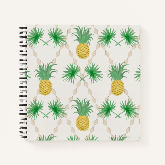 Carnet Rétro, ananas (Devant)