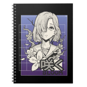 Carnet Retro Anime Girl Otaku Manga Ado comique Japonais