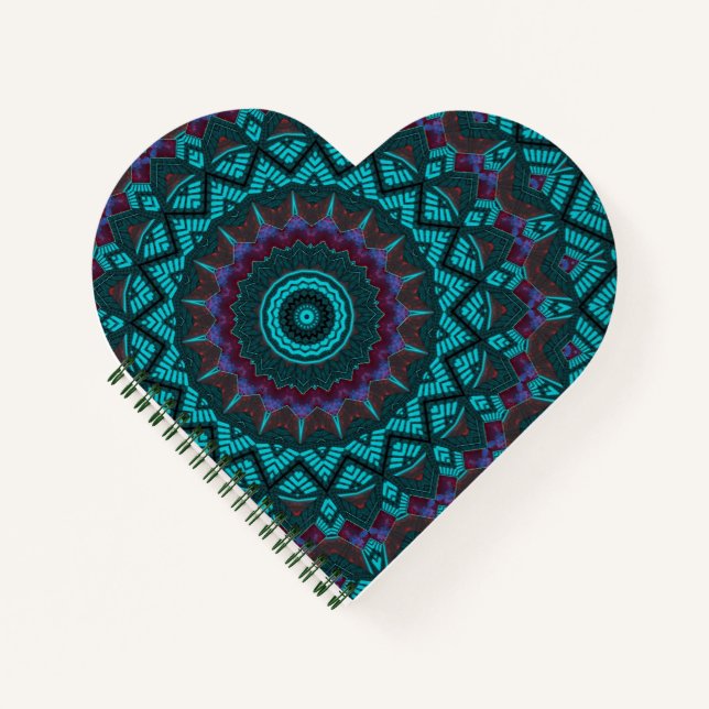 Carnet Retro Boho Chic Bohème Sud-Ouest Mandala (Devant)