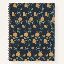 Retro Botanical Meadow Clover | Midnight Garden