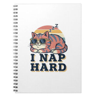 Carnet Retro Cat Nap Quote Lined Notebook