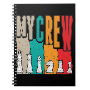 Carnet Retro Chess Pieces Cool Board Game Crew