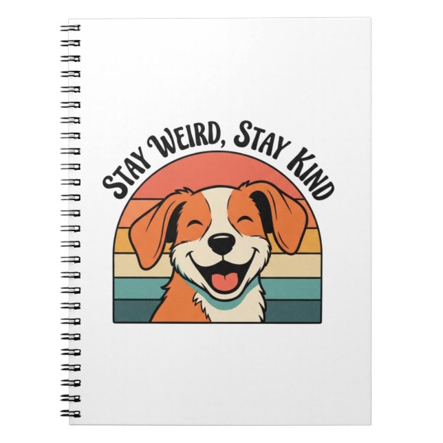 Carnet Retro Dog Positive Quote Lined Notebook (Devant)