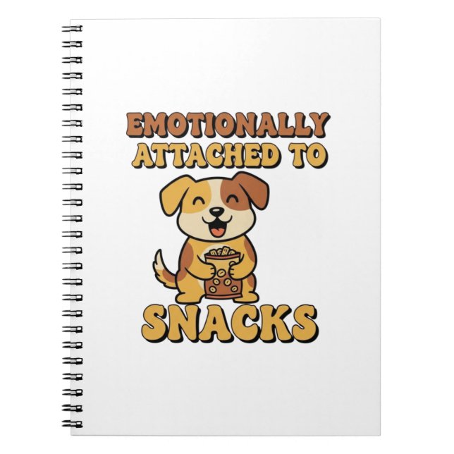 Carnet Retro Dog Snack Thoughts Lined Notebook (Devant)