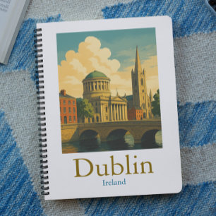 Carnet Retro Dublin Irlande Voyage Vintage Art