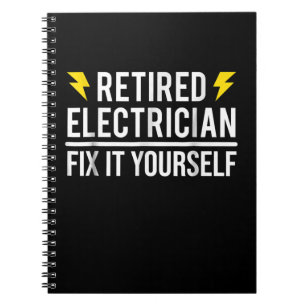 Carnet Rétro Electrician Fix It Yourself Funny Venin